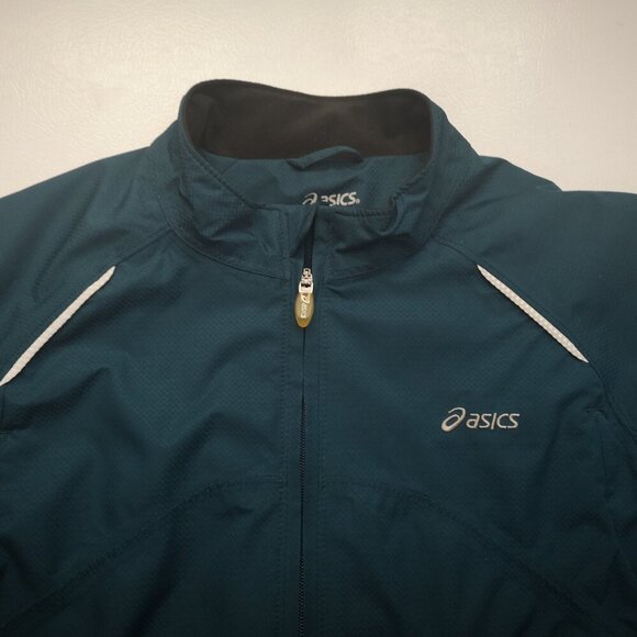 2 / $30.00 - Asics Men's Size Small Full Zip Turquoise Windbreaker - Picture 9 of 14
